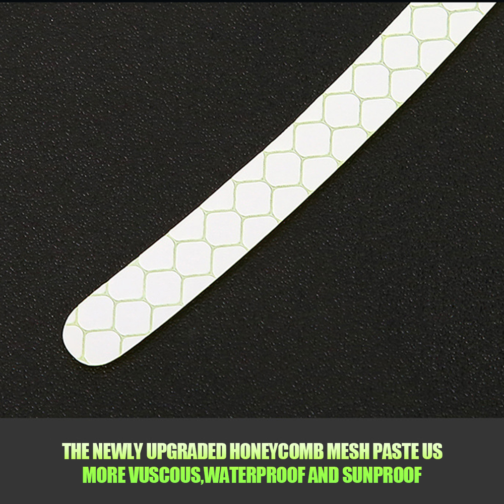 Rainbow Fluorescent Reflective Tape for Night Driving, High-Visibility Hub Decals, Safety Stickers for Cars & Bike