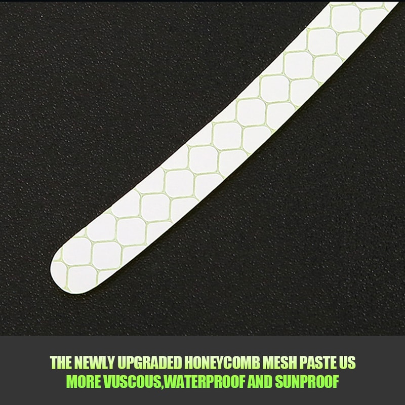 Rainbow Fluorescent Reflective Tape for Night Driving, High-Visibility Hub Decals, Safety Stickers for Cars & Bike