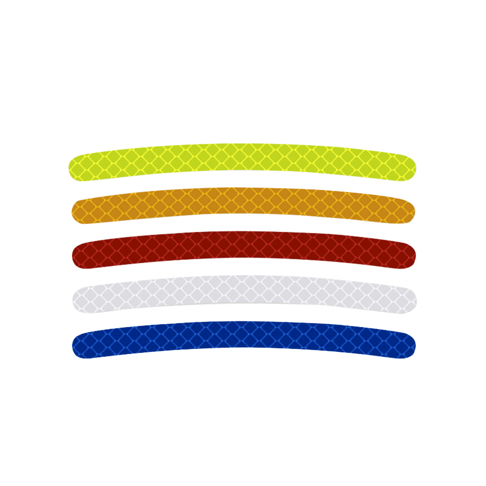 Rainbow Fluorescent Reflective Tape for Night Driving, High-Visibility Hub Decals, Safety Stickers for Cars & Bike