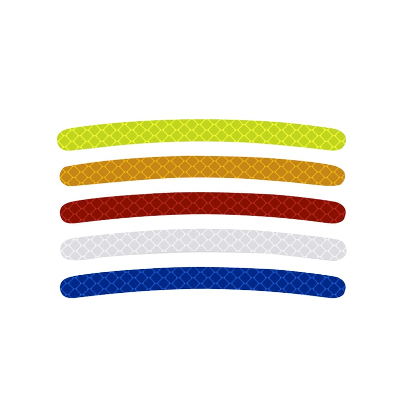 Rainbow Fluorescent Reflective Tape for Night Driving, High-Visibility Hub Decals, Safety Stickers for Cars & Bike