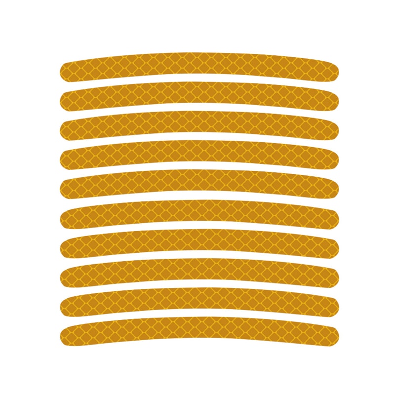 Rainbow Fluorescent Reflective Tape for Night Driving, High-Visibility Hub Decals, Safety Stickers for Cars & Bike