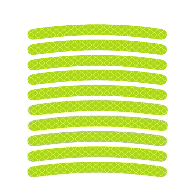 Rainbow Fluorescent Reflective Tape for Night Driving, High-Visibility Hub Decals, Safety Stickers for Cars & Bike