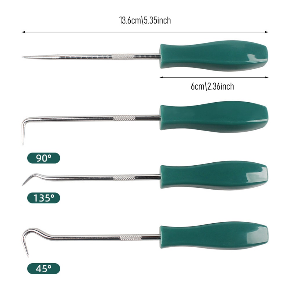 ORing Seal Gasket Puller Remover Car Oil Seal Screwdrivers Set Auto Repair Tools 3