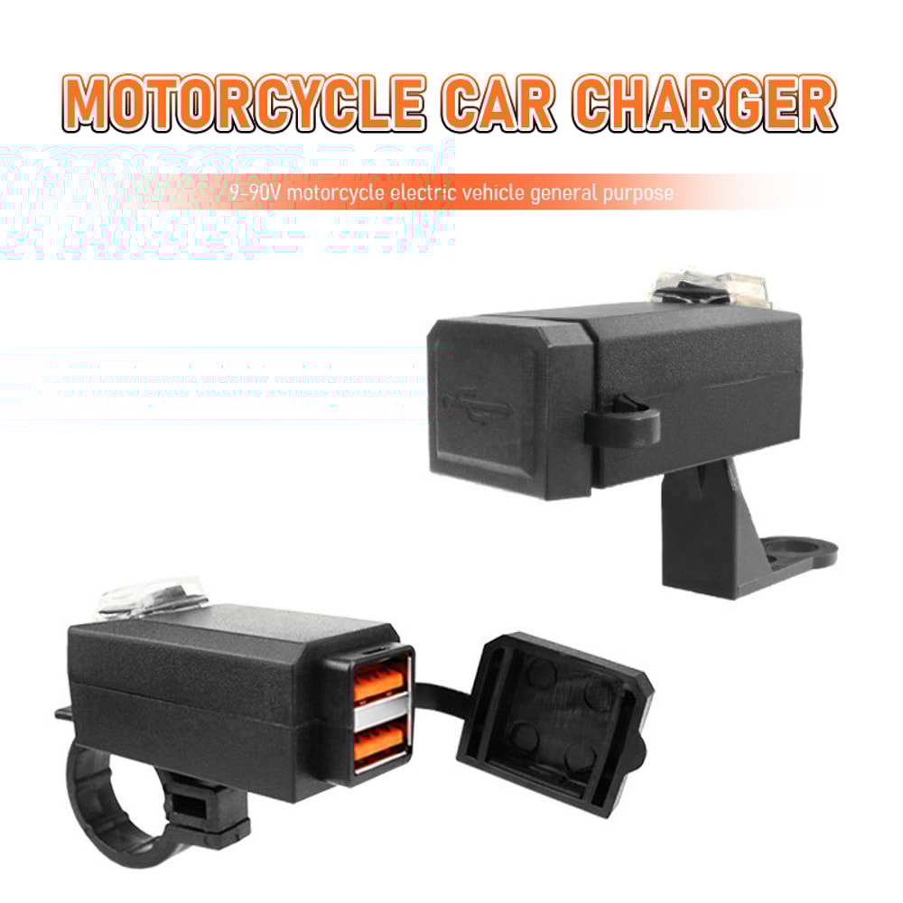 Waterproof Dual USB Motorcycle Charger Universal Power Adapter For Phones Quick Change 0