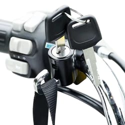 anti-theft fixed lock for motorcycle helmet, metal bicycle security, multi-function moto accessories