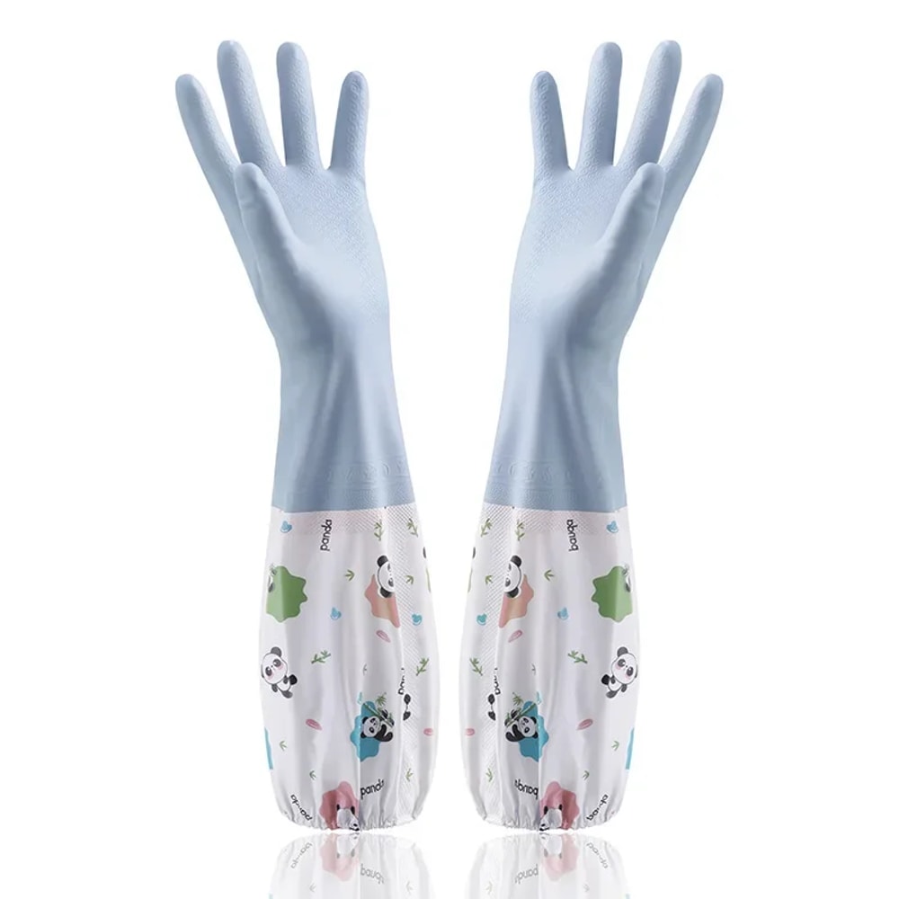 Durable Waterproof Rubber Gloves For Women Extended Kitchen Gloves For Dishwashing Cleaning Househ 6