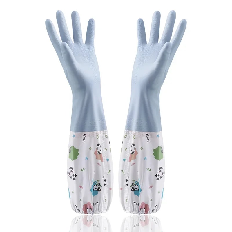 Durable Waterproof Rubber Gloves For Women Extended Kitchen Gloves For Dishwashing Cleaning Househ 6
