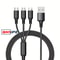 Fast Charging USB Cable Multi Port Micro USB Type C Cord For IPhone Samsung Xiaomi Universal Charge 0