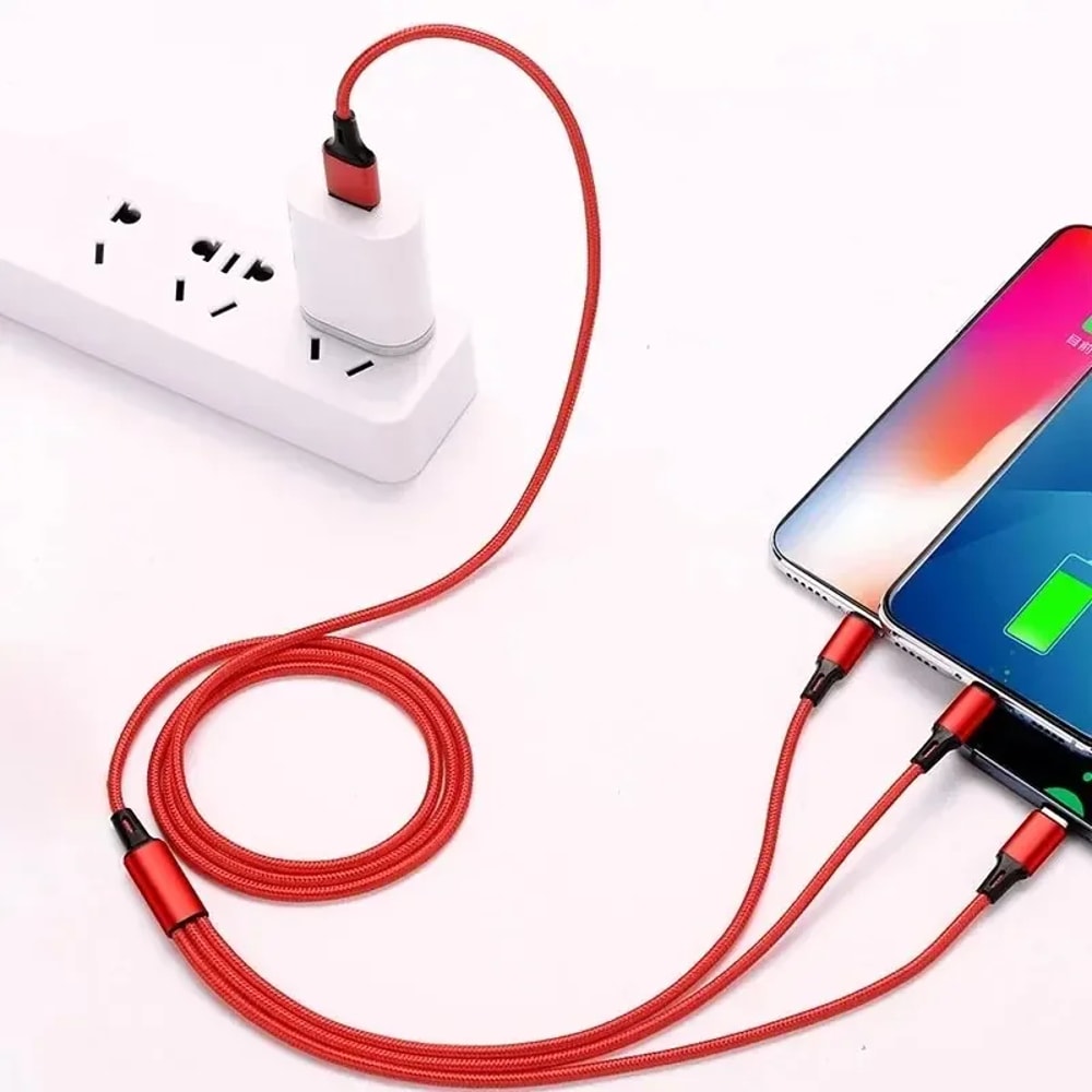 Fast Charging USB Cable Multi Port Micro USB Type C Cord For IPhone Samsung Xiaomi Universal Charge 5