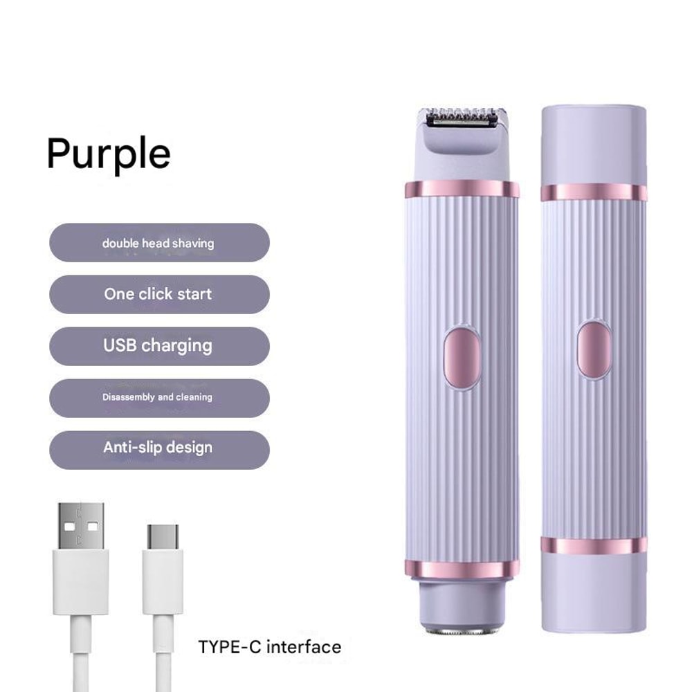 Electric 2in1 Hair Trimmer Shaver for Men and Women, Portable Hair Removal Tool