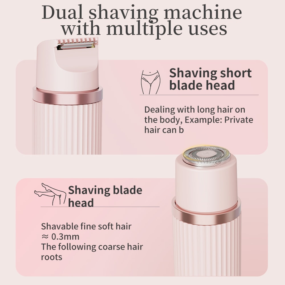 Electric 2in1 Hair Trimmer Shaver for Men and Women, Portable Hair Removal Tool