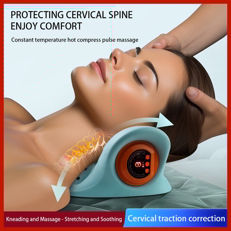 Portable Cervical Massager for Adult Neck and Head Acupoint Pillow Cervical Repair Traction
