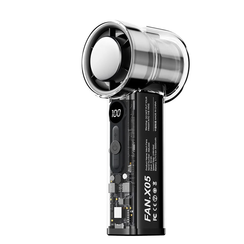 Highspeed Handheld Electric Fan USB Portable Rechargeable Outdoor Fan With Semiconductor Refrigerat 5