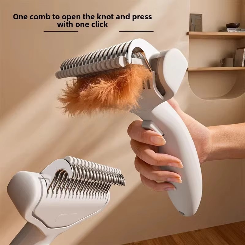 Pet Hair Remover Brush For Dogs Stainless Steel Dog Hair Removal Brush Comb Grooming Tools And Dema 1