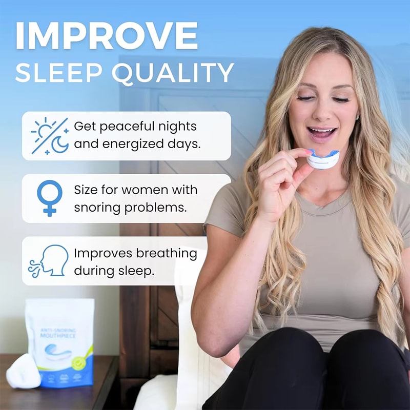 Adjustable Anti-Snoring Mouthpiece, Bruxism Snoring Stopper for Better Sleep
