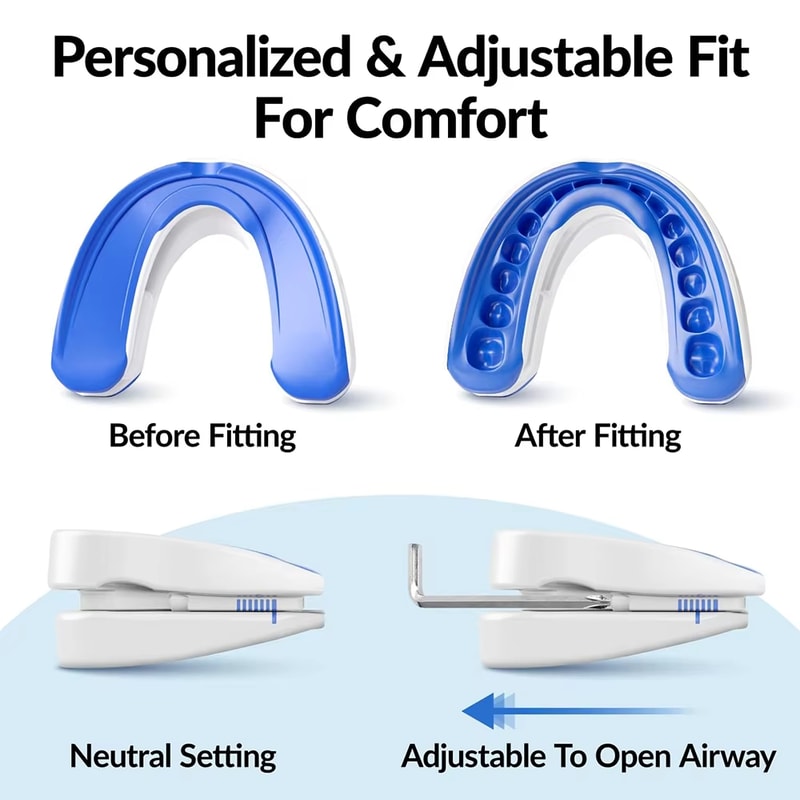 Adjustable Anti-Snoring Mouthpiece, Bruxism Snoring Stopper for Better Sleep