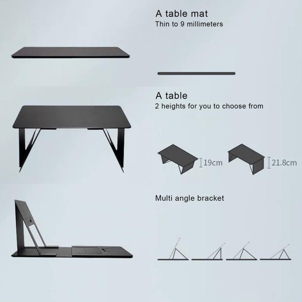 Foldable Laptop Stand with Computer Support, Compact Desk Desk Organizer