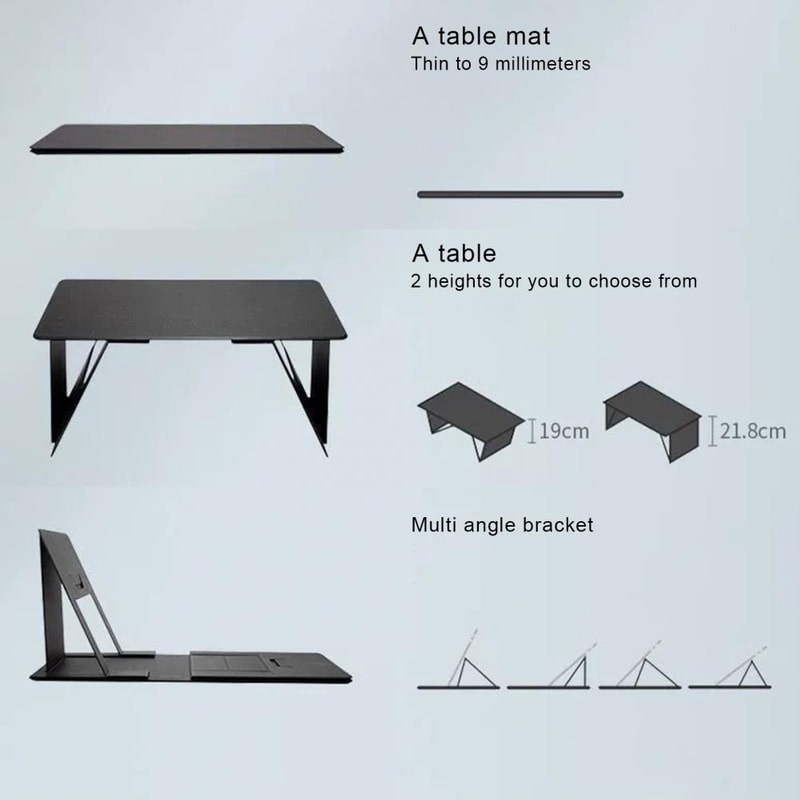 Foldable Laptop Stand with Computer Support, Compact Desk Desk Organizer