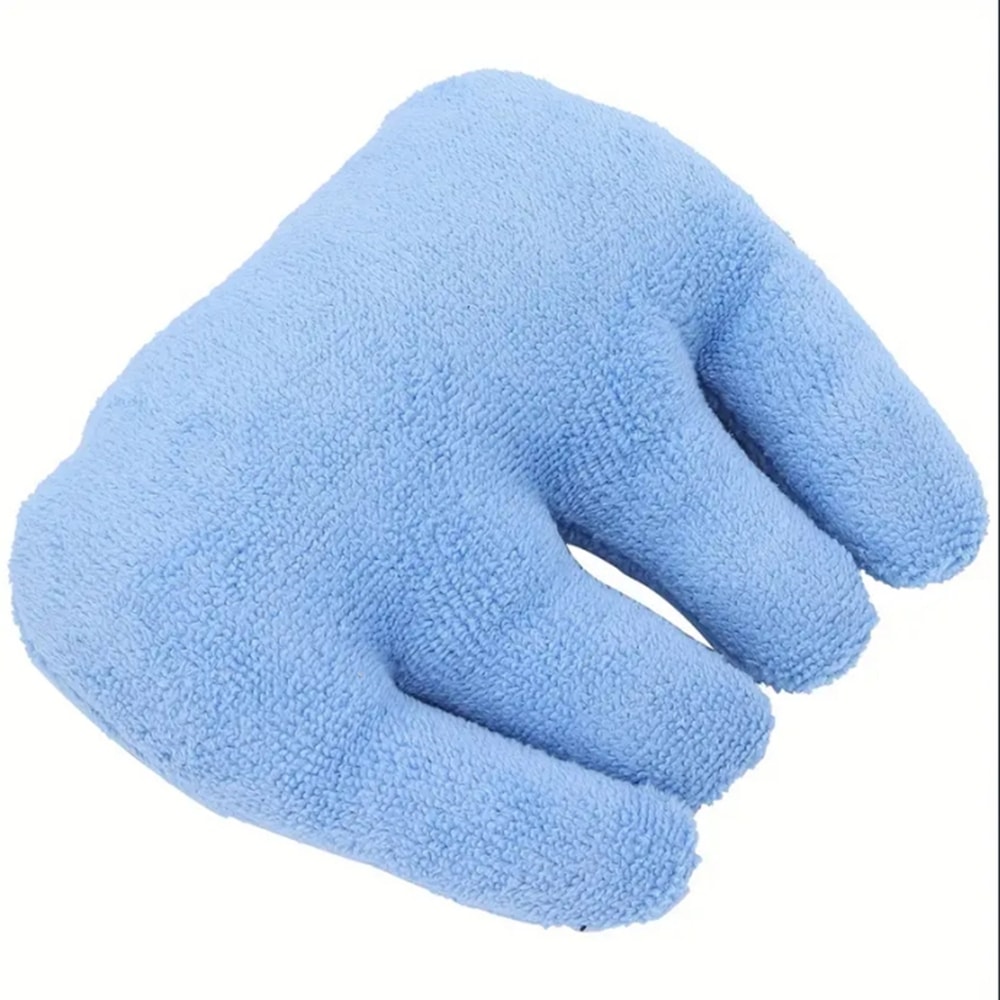 Hand Rehabilitation Grip Cushion With Finger Separators Blue Cushion For Therapy 1