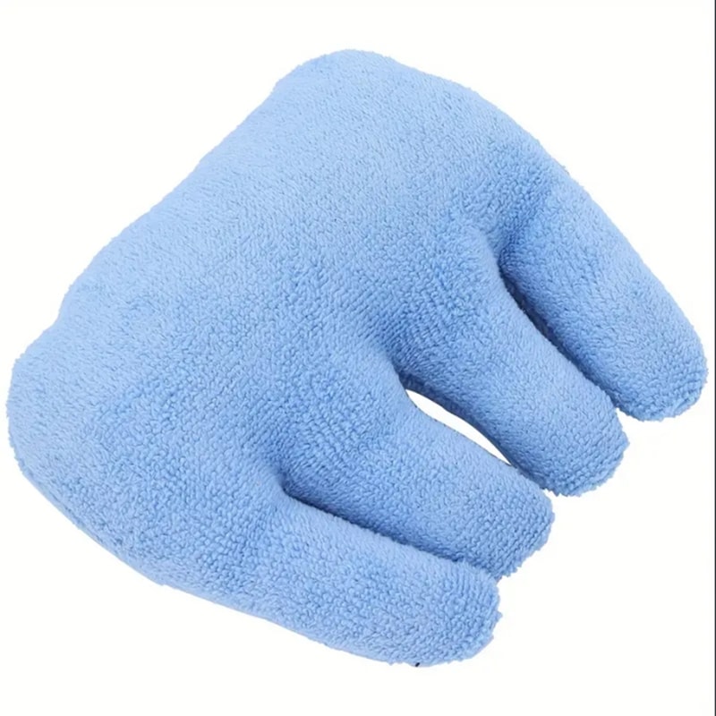 Hand Rehabilitation Grip Cushion With Finger Separators Blue Cushion For Therapy 1