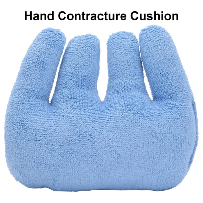 Hand Rehabilitation Grip Cushion With Finger Separators Blue Cushion For Therapy 4
