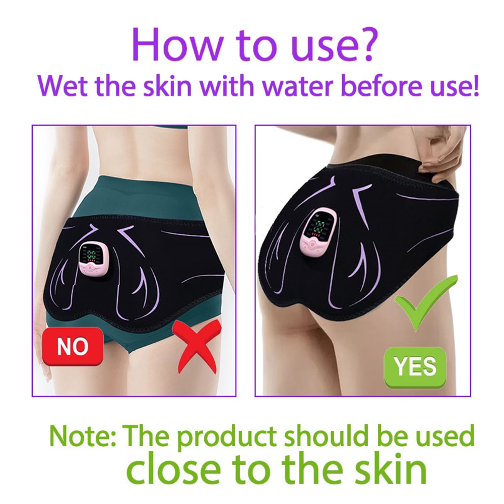 USB Rechargeable Buttocks Lifting Muscle Toner, Electric Hips Trainer EMS Butt Muscle Stimulator