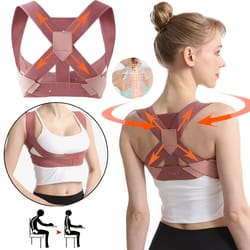 invisible back straightening belt, hunchback corrector for lumbar spine, elastic open shoulder straight back support,