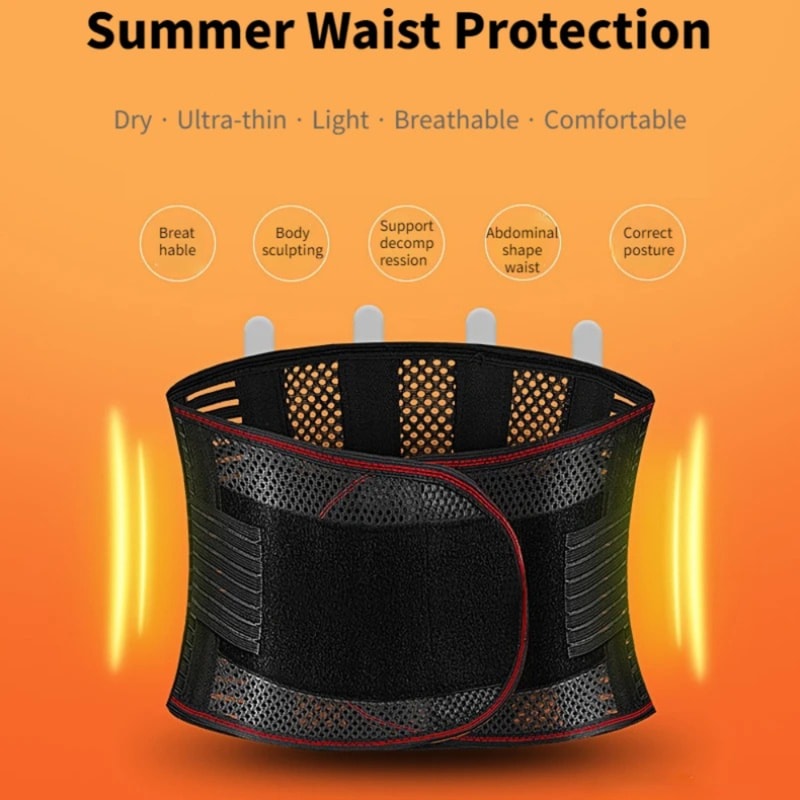 Anti Skid Mesh Back Brace For Men And Women Adjustable Waist Support Belt For Back Pain Relief 1