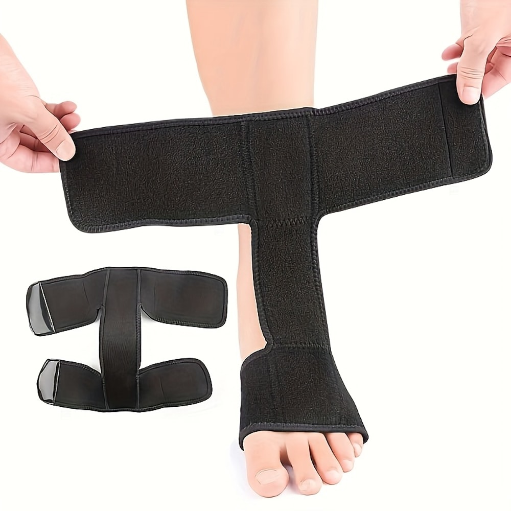 Adjustable Ankle Brace, Plantar Fasciitis Night Splint for Foot Drop and Arch Pain Relief