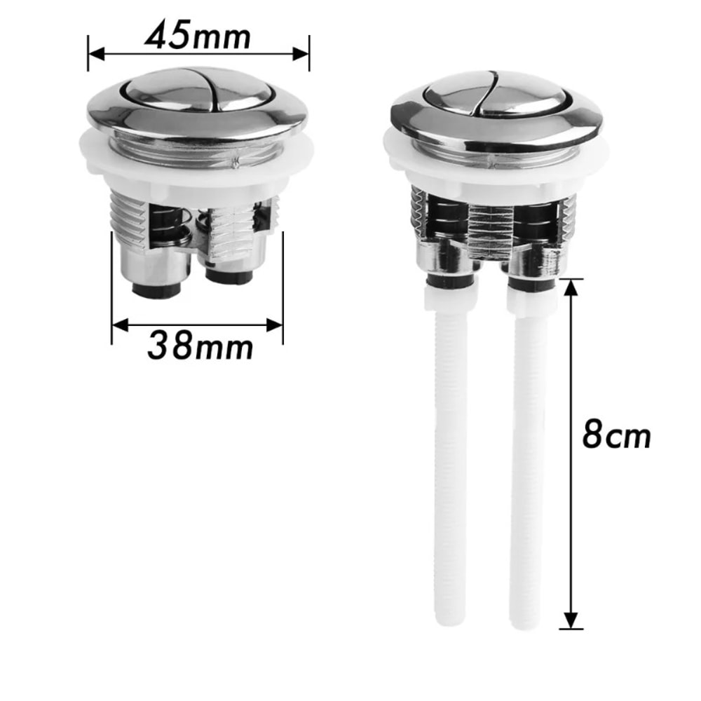 Adjustable Flush Switch Part, Toilet Cistern Button Replacement for Squat Tank