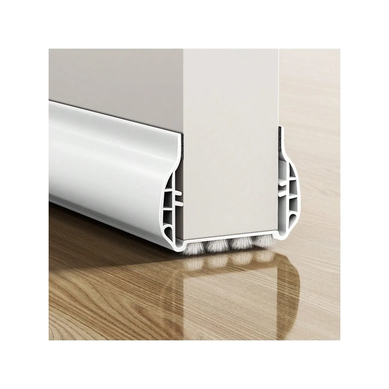 Mute Noise Reduction Door Bottom Strip PVC Wool Gap Sealer Draft Stopper 4