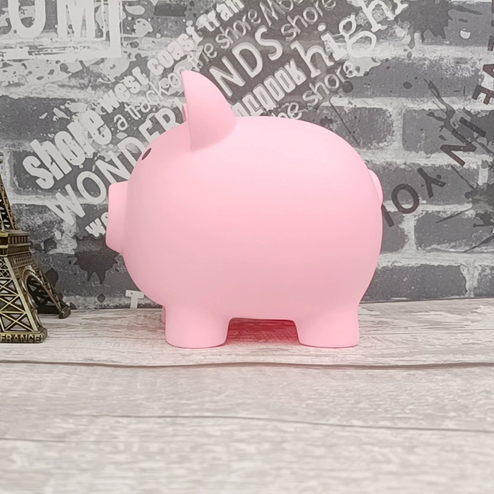 Small Pink Piggy Bank Home Decor Storage Container Safe For Money 5