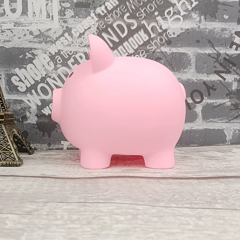 Small Pink Piggy Bank Home Decor Storage Container Safe For Money 5