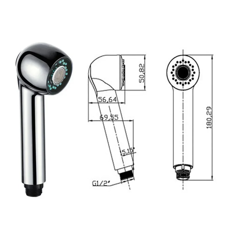 High Pressure Clean Spray Adjustable Water Saving Salon Shampoo Bed, Shower Head for Home Bathroom Sink Mixer