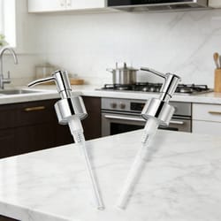 replacement stainless steel soap dispenser pump head for threaded bathroom kitchen accessory, shampoo soap pump