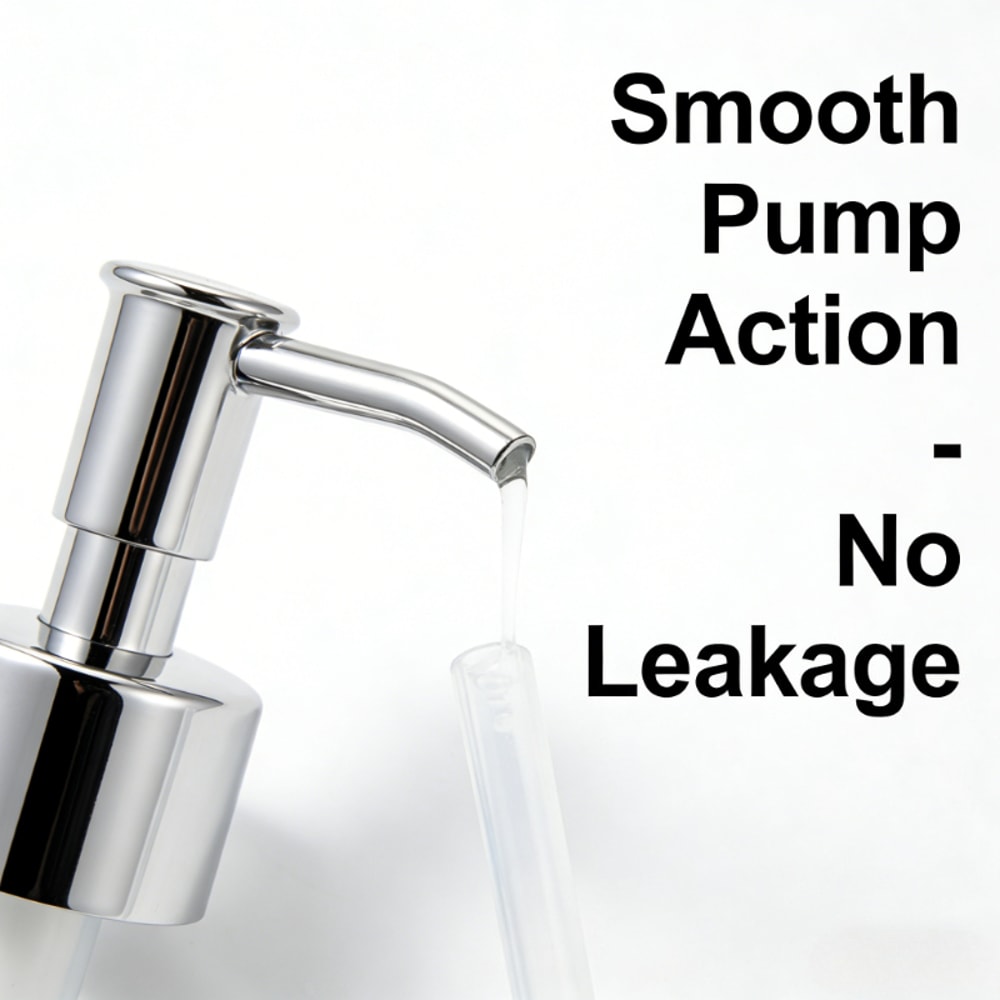 Replacement Stainless Steel Soap Dispenser Pump Head for Threaded Bathroom Kitchen Accessory, Shampoo Soap Pump