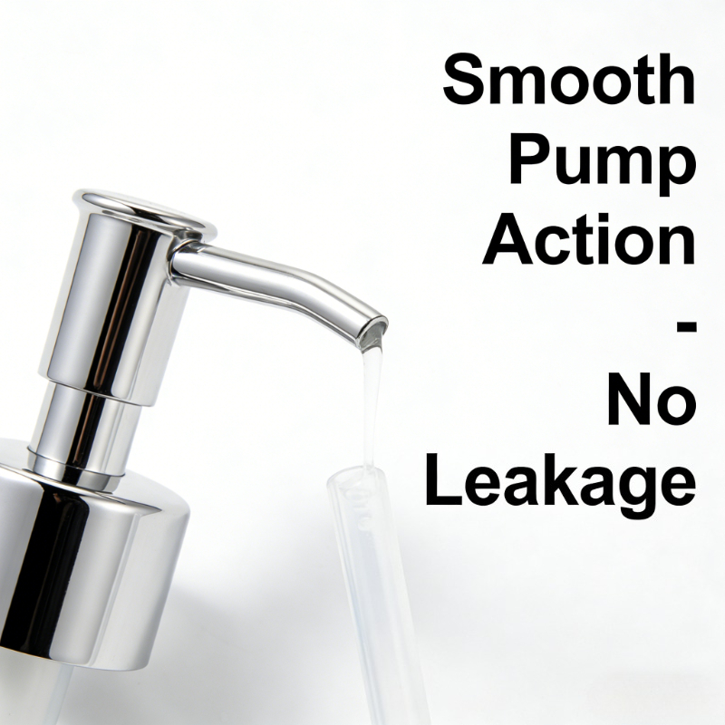 Replacement Stainless Steel Soap Dispenser Pump Head for Threaded Bathroom Kitchen Accessory, Shampoo Soap Pump