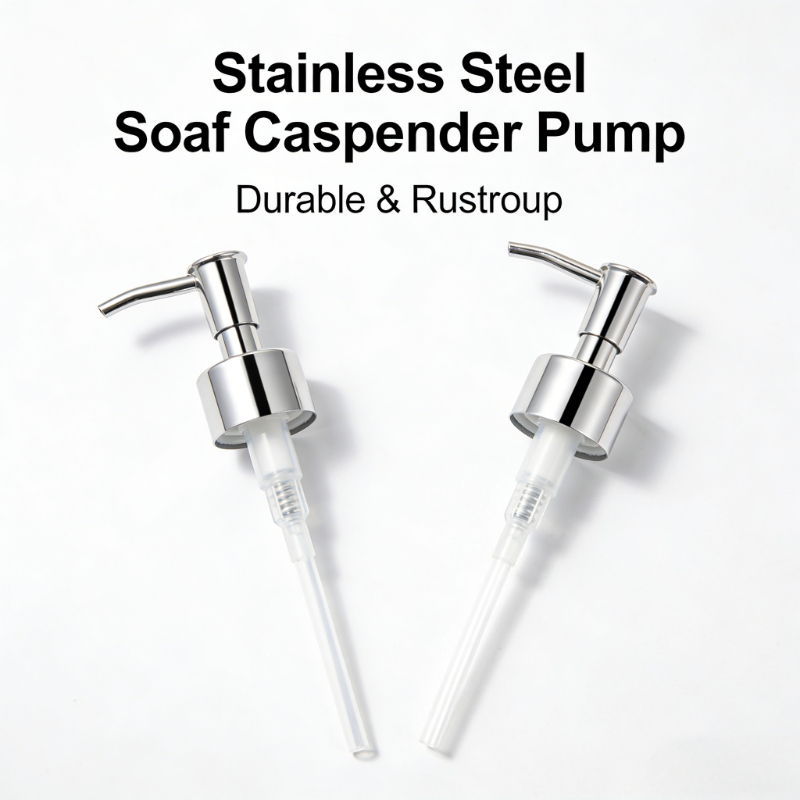 Replacement Stainless Steel Soap Dispenser Pump Head for Threaded Bathroom Kitchen Accessory, Shampoo Soap Pump