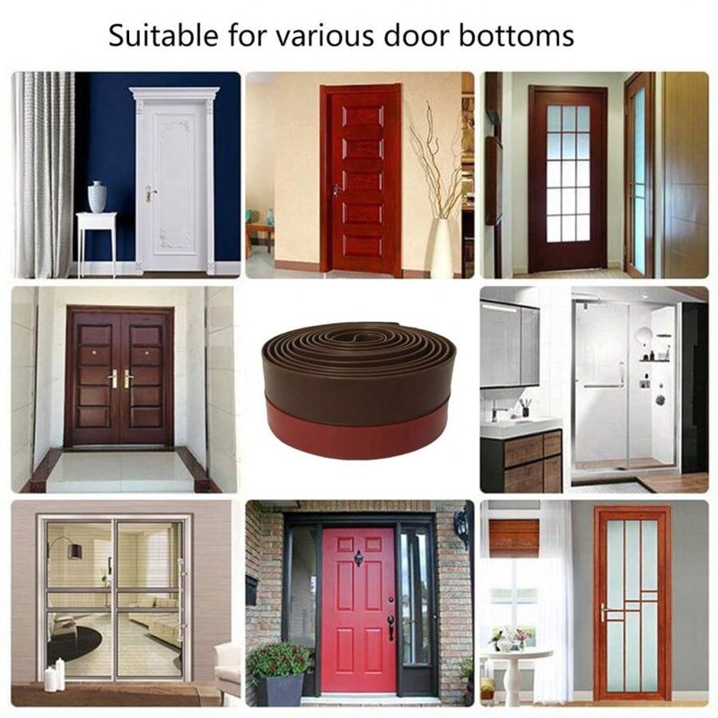 Windproof Insulation Sealing Strip, Self Adhesive for Wooden Doors, Sliding Windows, Glass Door Bottom Gap Seals