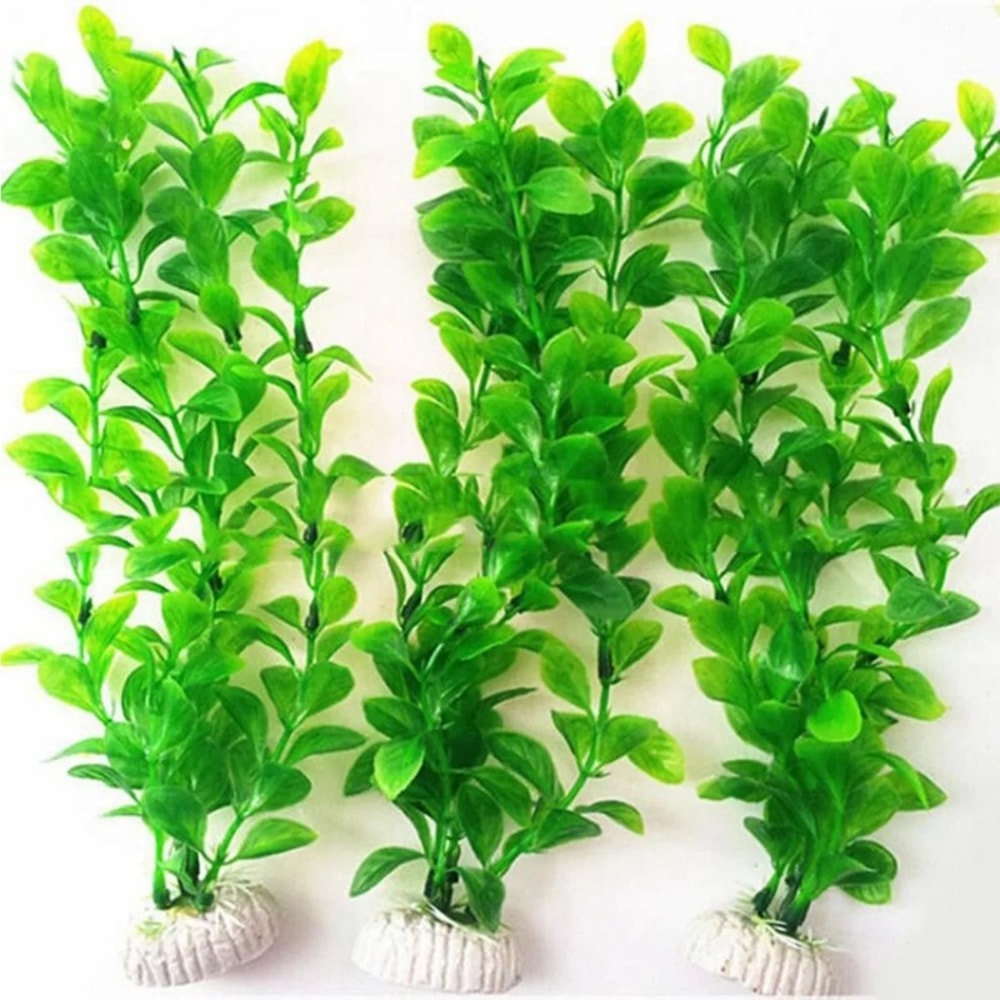 Artificial Aquatic Plants Plastic Green Grass For Fish Tank Aquarium Decor 2