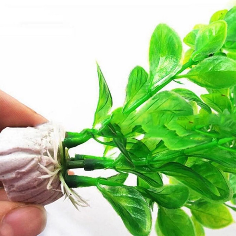 Artificial Aquatic Plants Plastic Green Grass For Fish Tank Aquarium Decor 4