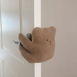 baby anti pinch hand animal door stopper, cute cartoon plush design, home safety wedge for kids