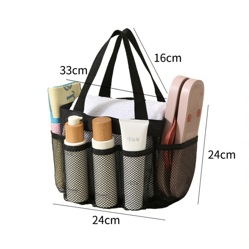 Multipurpose Clear Mesh Waterproof Pouch, Essentials Organizer for Gym Bags, Beach Trips