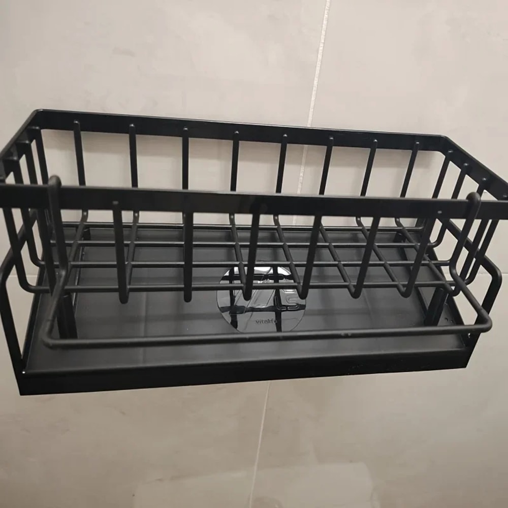 Waterproof Shelf DrillFree Sink Organizer MultiUse Sponge Soap Holder For Kitchen Storage 5