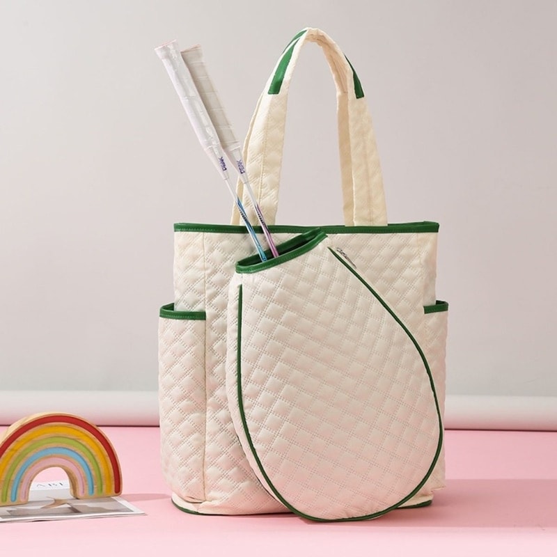 Durable Waterproof Tennis Bag Quilted ExtraLarge Badminton Backpack Premium Lightweight Tennis Tote 3