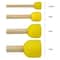 Wooden Handle Sponge Brushes, Round Sponges for Children Drawing, Pottery Sculpture Modeling Tool