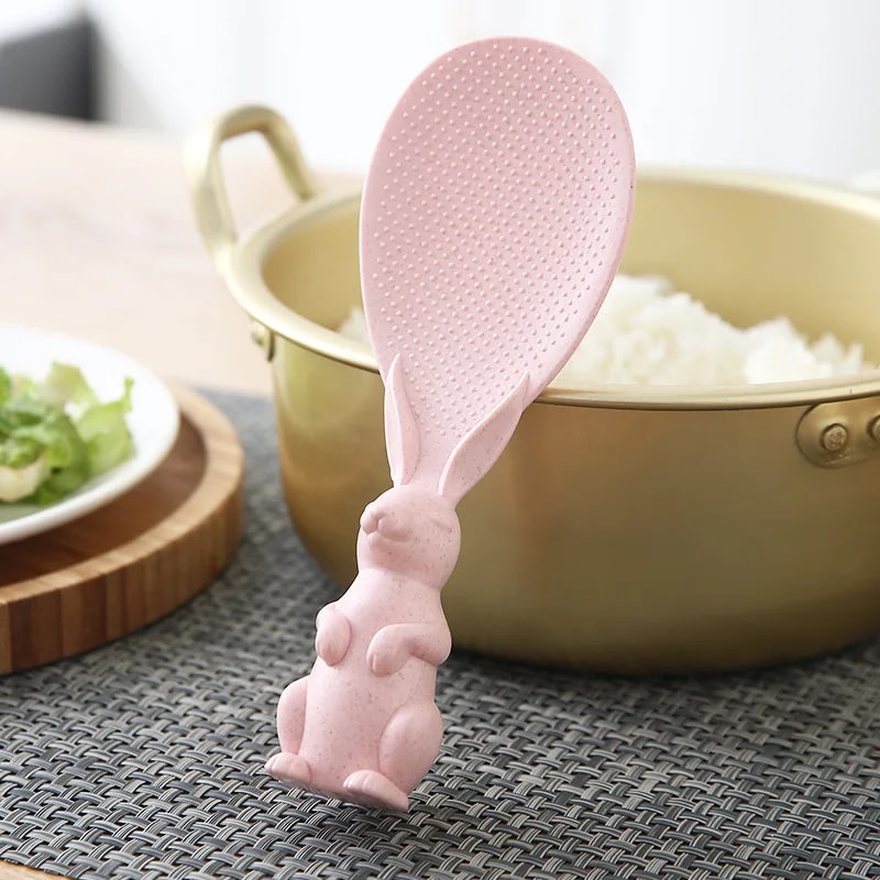Creative Rabbit Spoon, Wheat Straw Rice Shovel, Non-Stick Cooker Spoon
