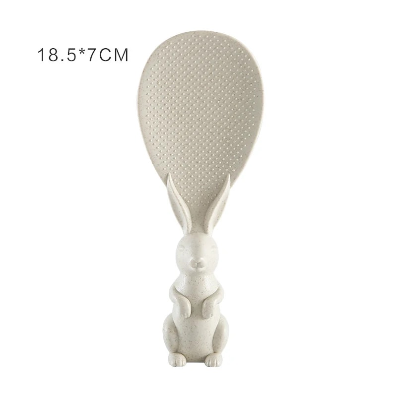 Creative Rabbit Spoon, Wheat Straw Rice Shovel, Non-Stick Cooker Spoon