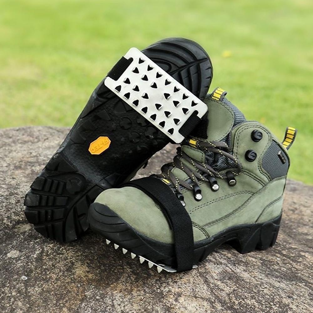 Adjustable Stainless Steel Snow Claw Ice Grippers, Heavy-Duty Winter Grips for Climbing, Walking, Driving