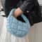 Elegant Purple Soft Nylon Mini Puffer Tote Bag Quilted Circle Phone Purse Simple Trend Handbag 10